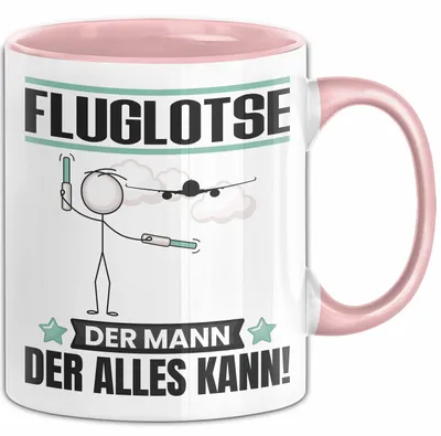 Produktbild von Fluglotse Tasse Geschenk für Fluglotse Der Mann Der Alles Kann Geschenkidee zum Geburtstag (Rosa)