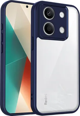 Immagine prodotto di Custodia per Xiaomi Redmi Note 13 5G cover posteriore trasparente con telaio in TPU, antiurto Blu