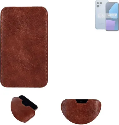 Produktbild von K-S-Trade Schutzhülle Handyhülle kompatibel mit Fairphone  Fairphone 5 Handytasche Kunstleder Sleeve in braun