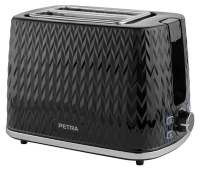 Obrázok produktu pre Petra Petra Chevron hriankovač s 2 plátkami - 7 stupňov opekania - vyberateľný podnos - 930 W - čierny