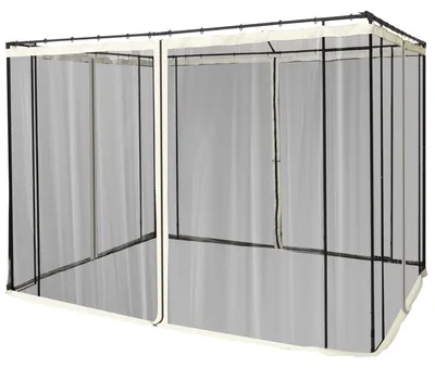 Produktbild von Outsunny Moskitonetz für 3x3 Pavillon 4 Seitenteile Fliegennetz mit Haken