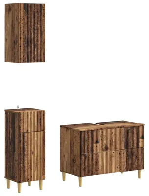 Immagine prodotto di Sistema di mobili da bagno in 3 pezzi, modello ARNHEM, in legno di recupero