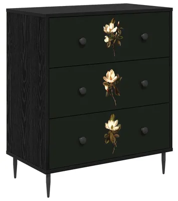 Productafbeelding van vidaXL Kommode BREMEN, magnolia-motief, 66 x 36,5 x 76 cm, houtvezel