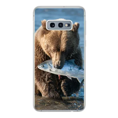 Produktbild von MuchoWow® Handyhülle Schutzhülle Hülle für Samsung Galaxy S10e Bär - Braun - Fisch Silikon Softcase Handy Hülle - Handy