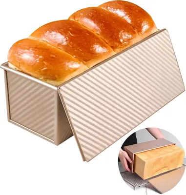 Immagine prodotto di Teglia per pane con coperchio - antiaderente - 1 pezzo - 1000 g