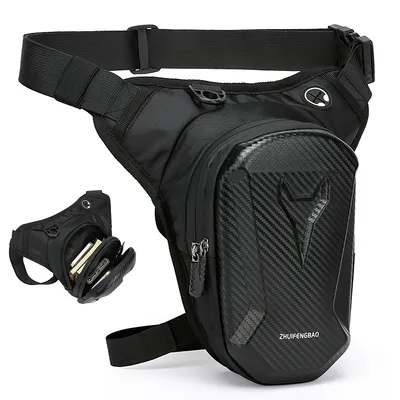 Produktbild von Bauchtaschen, Motorrad Hüfttasche, Beintasche und Bauchtasche 2 in 1, Geeignet für Laufen, Radfahren, Motorradfahren und Sport, Verstellbarer Gürtel