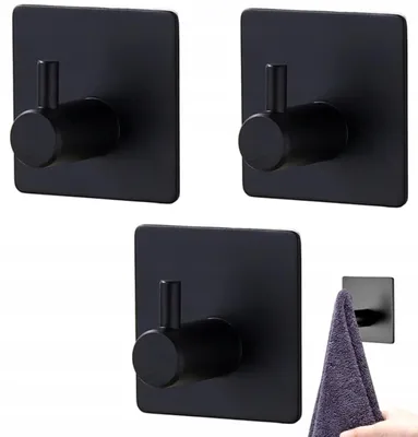 Produktbild von Badhaken-Set - Loft - Selbstklebendes Befestigungssystem - Vielseitig - Rostfrei - Modernes Design - Einfache Montage