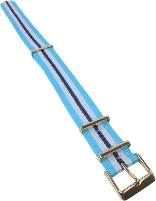 Produktbild von Timex | Uhrenarmband Outdoorband Textilgewebe blau/weiß 20mm TW2P91000