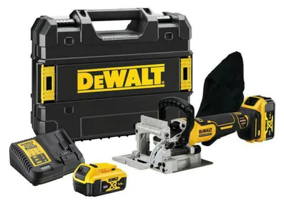 DEWALT Akku-Lamellofräse 18V DCW682P2 mit 2x5,0Ah Akkus und TSTAK – Ansicht 2
