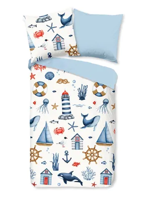 Produktbild von Duvet cover Good Morning 135x200 + 1* 80x80 cm - maritime