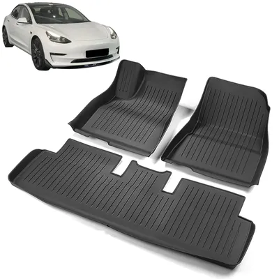 Obrázek produktu pro Koberečky do auta, přední/zadní, s VYSOKÝM RÁMCEM, pro Tesla Model 3, modely 2017-2023, 3D PREMIUM LINE