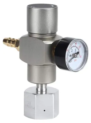 CO2-Druckregler, 2-in-1 Mini-Gasregler mit Manometer, Adapter 3/8" auf TR21,4