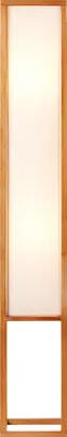 Produktbild von dekorative Stehlampe mit Holz/Stoff Akzenten, 120 cm Höhe, 2 x E27
