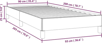 Produktbild von vidaXL vidaXL-Bettgestell-Stoff-dunkelbraun-90x200-cm