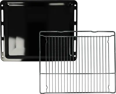 Produktbild von vhbwx Backblech, Gitterrost (2-tlg. Set) kompatibel mit Neff B55CR22N0/49, B55VR22N0/08, B55VR22N0/19, B56VT64N0/01 Backöfen - 45,5 x 36,4 x 2 cm