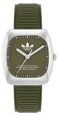 Produktbild von Adidas Uni Uhr RETRO WAVE ONE Leder grün AOSY24526