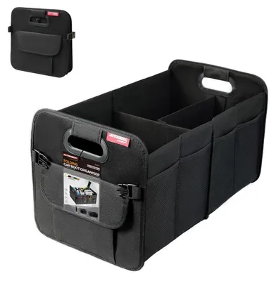 Image de Organisateur de coffre pliable, 55 litres, tissu Oxford noir, étanche