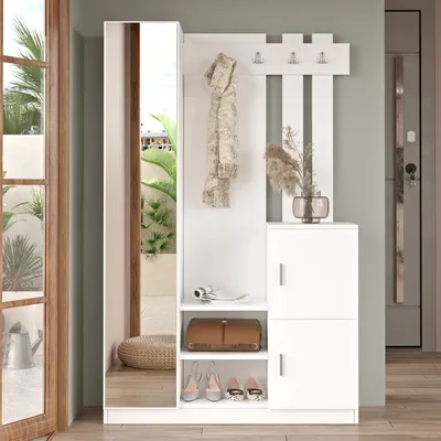 Immagine prodotto di Skye Decor, Dd7-W, supporto per sala, bianco, 100 % fogli rivestiti di melamina, 113,6 x 35 x 180 cm