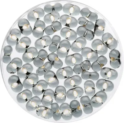 Produktbild von Rocailles Farfalle Silbereinzug grau 6,5 mm 17 g