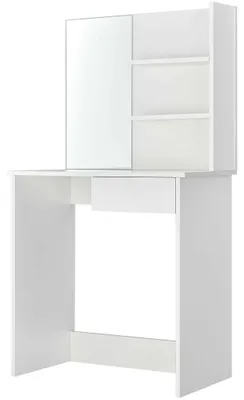 Productafbeelding van Moderne make-uptafel met grote spiegel en open vakken. ModernHome