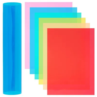 PVC-Kunststoffplatten A4, 24 Stück, 6 Farben, 0,2 mm