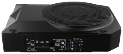 Obrázok produktu pre Subwoofer do auta – Aktívny subwoofer pod sedadlo – 25 cm, ultra plochý – 1000 W – 12 V, basový box – čierna farba