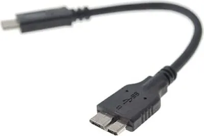 Produktbild von System-S USB 3.1 Typ C Stecker zu USB 3.0 Micro 10-Pin Stecker Kabel Verlängerung (CA.17 cm)