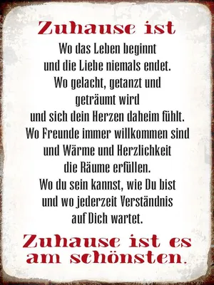 Produktbild von vianmo Holzschild 40x30 cm Zuhause ist am schönsten