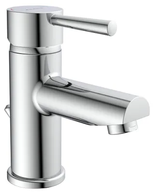 Produktbild von SCHÜTTE UNICORN Waschtischarmatur mit Zugstange, Wasserhahn Bad mit Ablaufgarnitur, Chrom