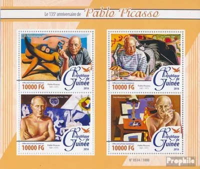 Produktbild von Briefmarken Guinea 2016 Mi 11548-11551 Kleinbogen (kompl. Ausgabe) postfrisch Pablo Picasso