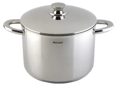 Kochtopf 30 cm Edelstahl 14 L mit Deckel, induktionsgeeignet