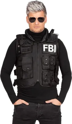 Produktbild von FBI Schutzweste Deluxe für Erwachsene Größe: M-L