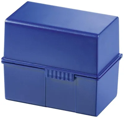 Karteikasten DIN A7 quer, blau, 300 Karten, A-Z