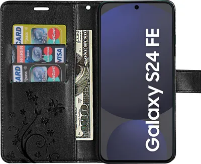Produktbild von Samsung Galaxy S24 FE Hülle - Handyhülle Wallet Case Flip Cover Tasche Schwarz