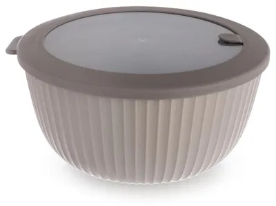 Obrázok produktu pre Kuchynská misa s pokrievkou – 21 cm – 2,5 l – plast – béžová