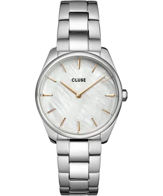 Produktbild von Cluse Féroce Petite Damenuhr mit Perlmuttzifferblatt, 31,5 mm Gehäusedurchmesser