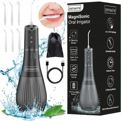 Zdjęcie produktu dla Przenośny irygator do jamy ustnej - bezprzewodowy irygator do jamy ustnej - stomatologiczny - do zębów - do jamy ustnej - 500 ml