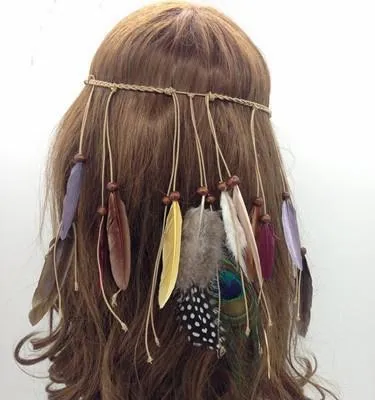Image de Bijoux de cheveux indiens en plumes Beau design C