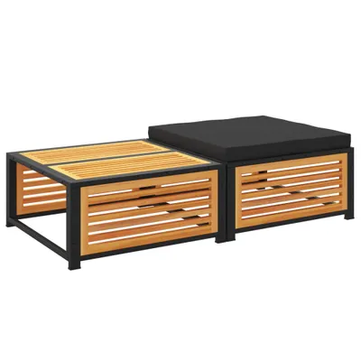 Produktbild von Gartentisch mit Hocker Massivholz Akazie