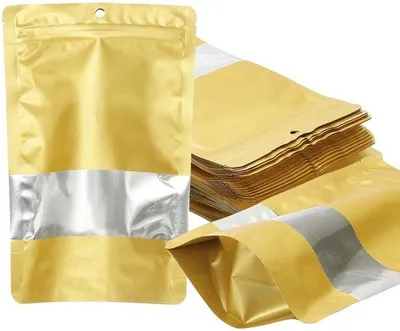 Productafbeelding van 30 Stuks Resealable Pouches met Venster voor Voedselopslag