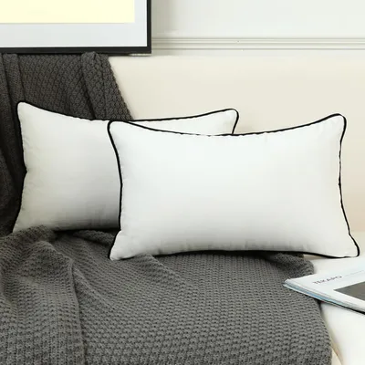 Obrázok produktu pre Sada 2 Poťahov na Vankúše, Sametové, 30 x 60 cm, na Gauč, Spálňu, Auto