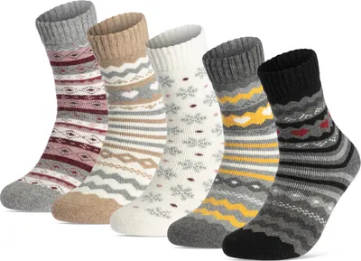Produktbild von 5 Paar Damen Wollsocken Wintersocken warme Haussocken Thermosocken 37800 (Sort. 3 39-42)