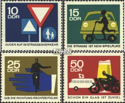 Produktbild von Briefmarken DDR 1966 Mi 1169-1172 (kompl.Ausg.) postfrisch Sicherheit im Straßenverkehr (I)