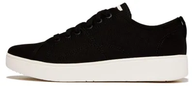 Productafbeelding van FitFlop dames Rally canvas sneaker, zwart, maat 36 EU