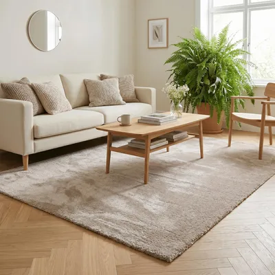 Produktbild von Super Soft Hochflorteppich Livorno Beige, Größe:400x500 cm