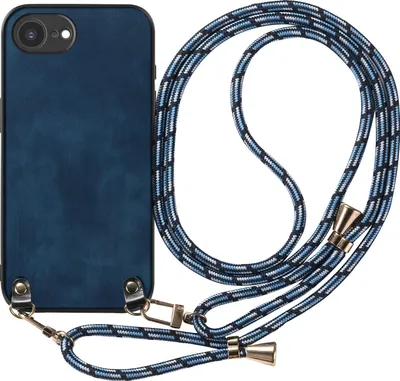 Immagine prodotto di Avizar, custodia per iPhone 16e con cinturino rimovibile, blu notte