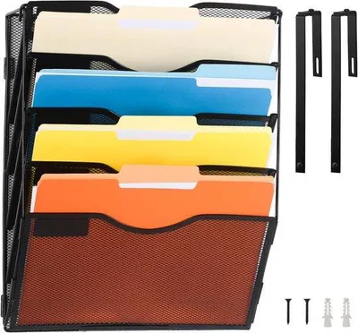 Produktbild von Famanu Wand Organizer mit fünf Fächern - Schwarz Grau Weiß