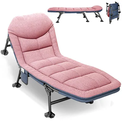 Productafbeelding van Karpfenliege Draagbaar - Opvouwbaar Campingbed - Ligbed met Zes Poten - 210 x 68 cm - Tot 160 kg Draagvermogen - Gevoerde Ligvlak - Opklapbed