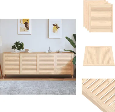Zdjęcie produktu dla vidaXL Drzwiczki do szafek z listwami 4 szt. 69x59,4 cm lite drewno - Drzwiczki do szafek