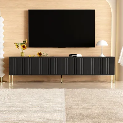 Produktbild von okwish TV-Schrank TV-Lowboard, 190*38*48cm, Fernsehtisch Wohnzimmerschränke Hängeschrank für Wohnzimmer, schwarz